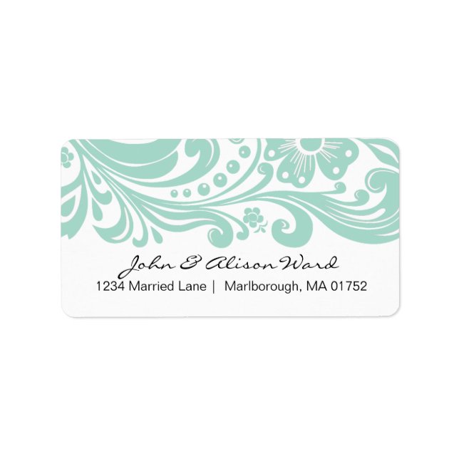 Flower Scroll Address Label (Front)