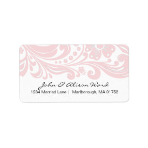 Flower Scroll Address Label