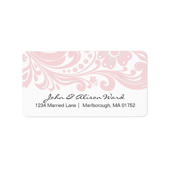 Flower Scroll Address Label (Front)