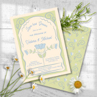 Flower Seed Packet Hand Drawn Wedding Invitation