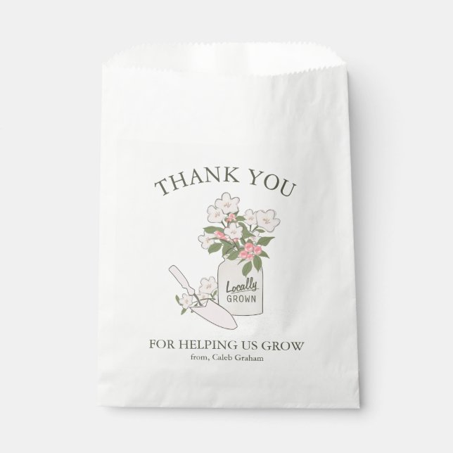 Flower Seeds Volunteer Appreciation Custom Favour Bags (Front)