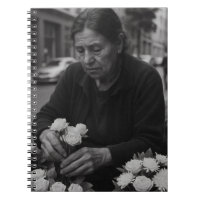 Flower Seller Street Portrait Notebook