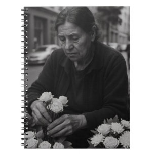 Flower Seller Street Portrait Notebook
