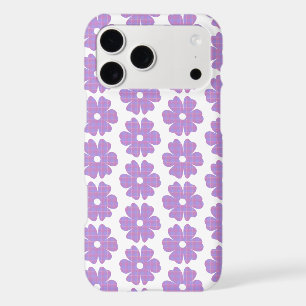 Flower Shape Plaid Pink Purple iPhone Slim Case