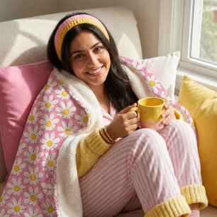 Flower Sherpa Blanket