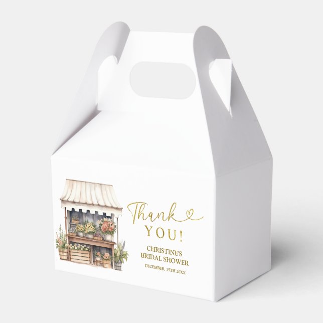 Flower Shop Bridal Shower Favour Box (Front Side)