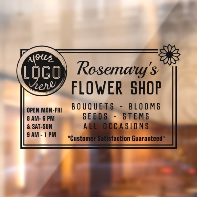 Flower Shop Custom Florist Logo Easy Advertising W (Sheet 2)