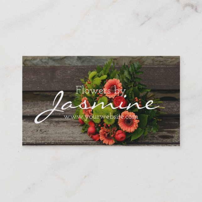 Flower Shop, Florist Business Card (Front)