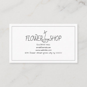 Flower Shop Landscape & Gardening Services Business Card