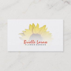 Flower Shop Sunflower Business Card