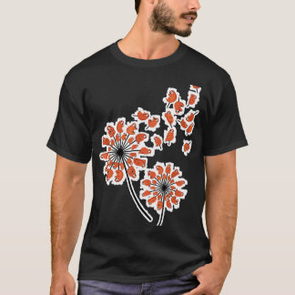 Flower Siamese Sloth Dandelion Funny T-Shirt