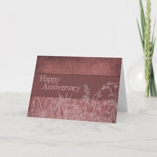Flower Silhouettes Anniversary Card
