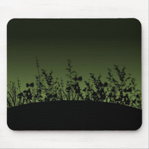 Flower Silhouettes Mouse Pad