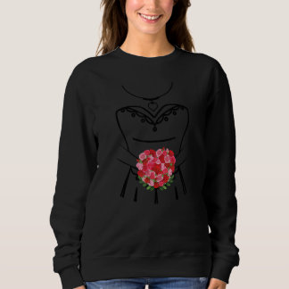 Flower Simple Marriage Bridal Shower Floral Engage Sweatshirt