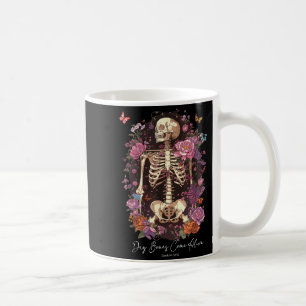 Flower Skeleton Dry Bones Come Alive, Retro Enchan Coffee Mug