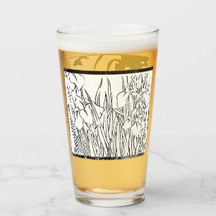 Flower sketched glasses