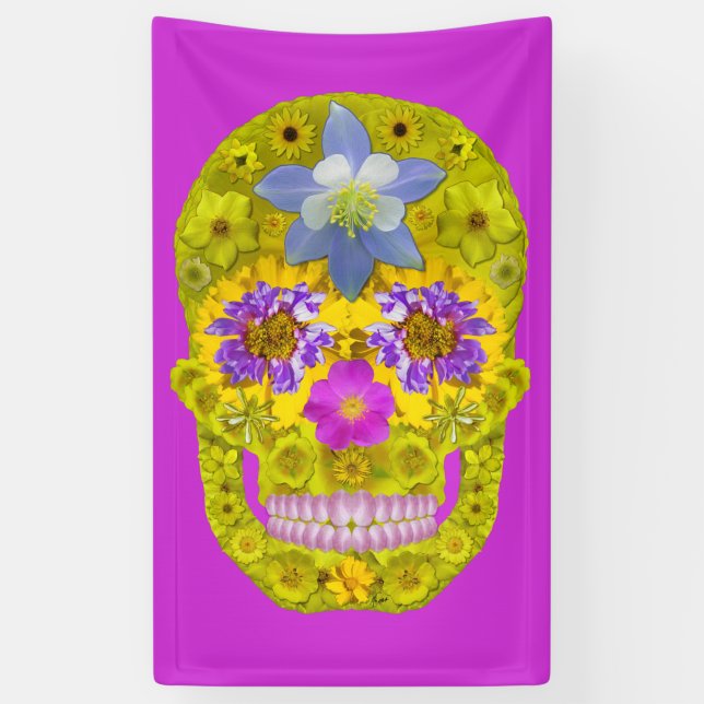 Flower Skull 2 Banner (Vertical)