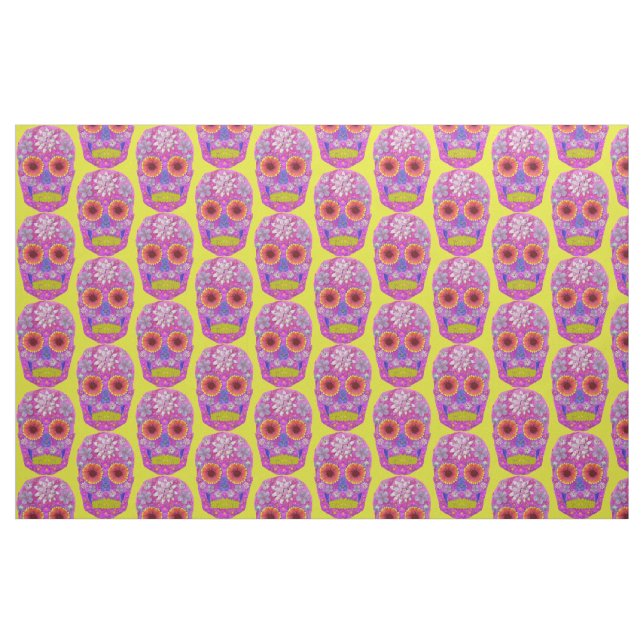 Flower Skull 2 Fabric (Fat Quarter)
