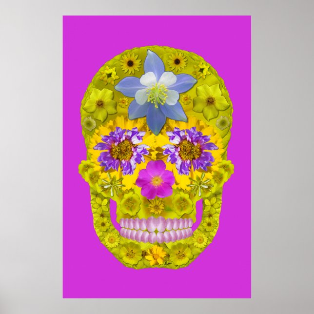 Flower Skull 3 Poster (Front)