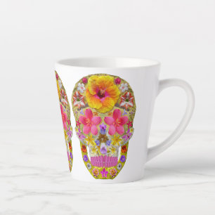 Flower Skull 4 - Tropical Latte Mug
