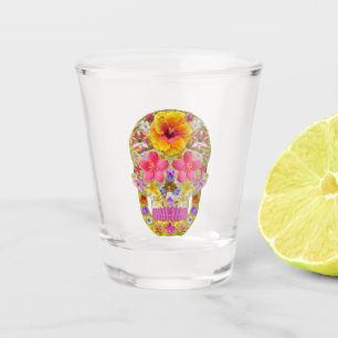 Flower Skull 4-Tropical Shot Glass
