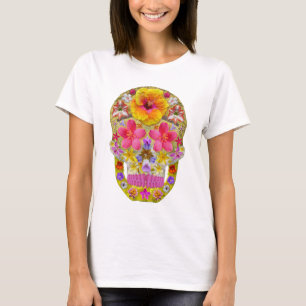 Flower Skull 4 - Tropical T-Shirt