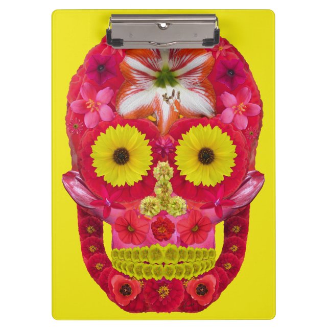 Flower Skull 6 Clipboard (Front)