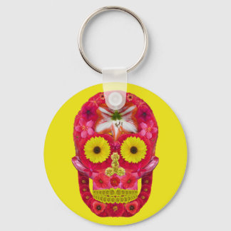 Flower Skull 6 Key Ring