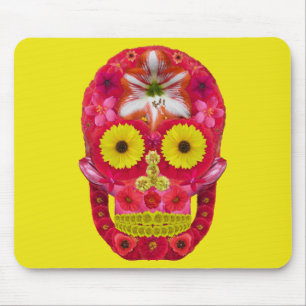 Flower Skull 6 Mouse Pad