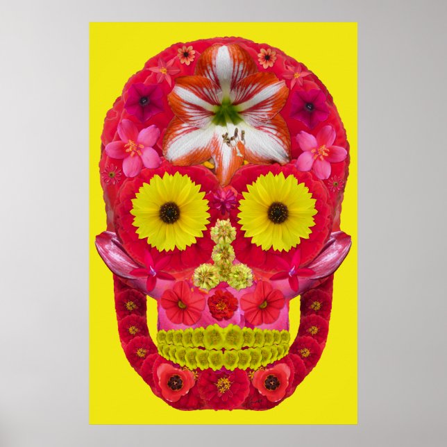Flower Skull 6 Poster (Front)
