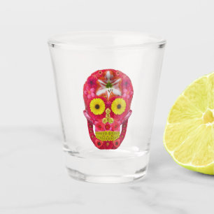 Flower Skull 6 Shot Glass