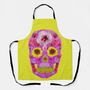 Flower Skull 7 Apron