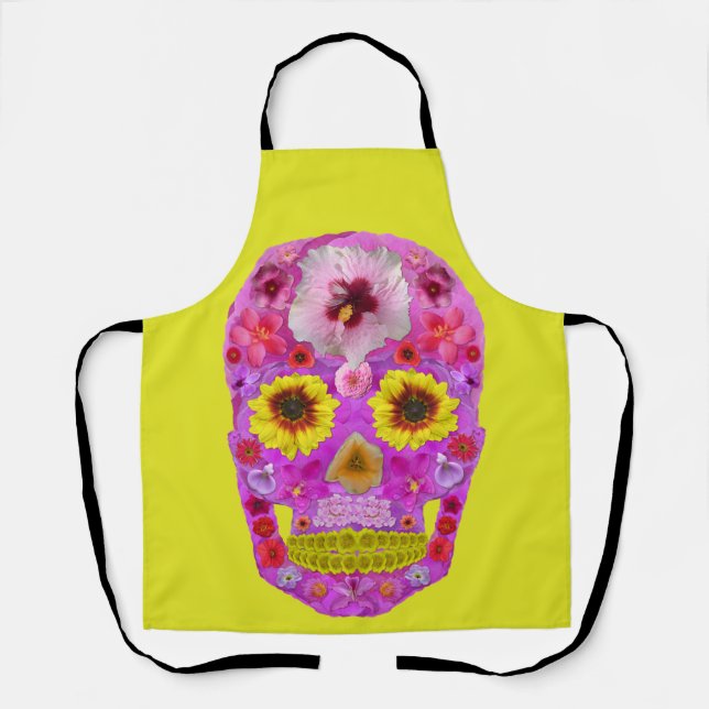 Flower Skull 7 Apron (Front)