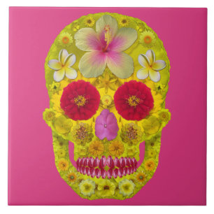 Flower Skull 8 Tile