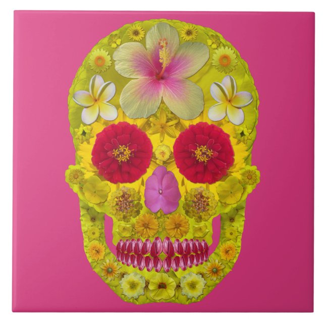 Flower Skull 8 Tile (Front)