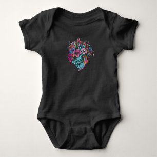 Flower Skull Baby Bodysuit