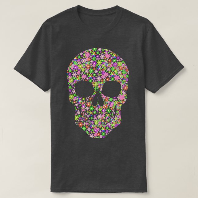Flower Skull I Skeleton I Gardener I Aesthetic I S T-Shirt (Design Front)