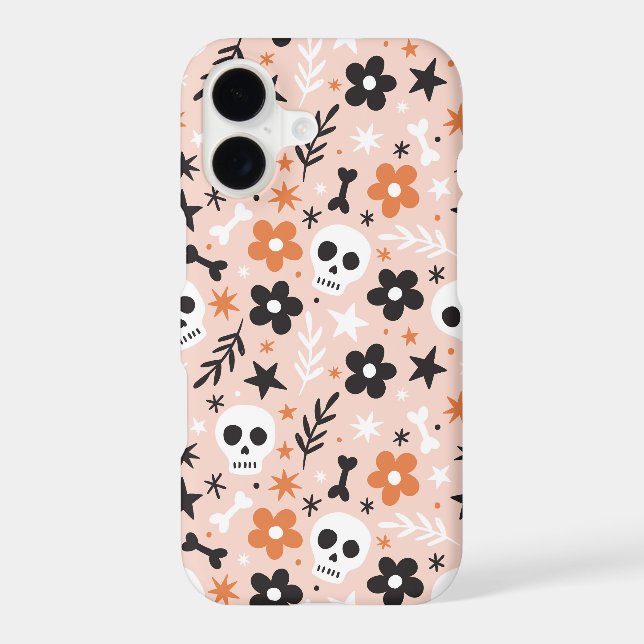 Flower Skull Pattern Samsung Galaxy S21 Case (Back)