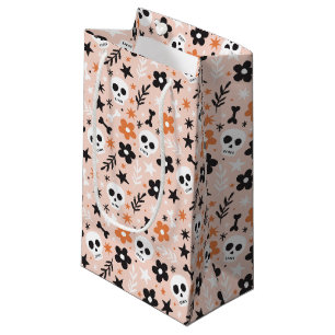 Flower Skull Pattern Small Gift Bag