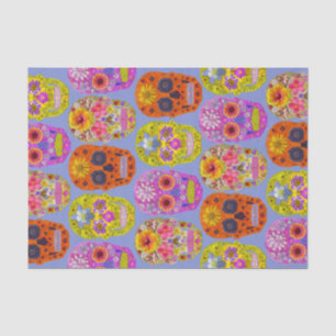 Flower Skulls Tissue Paper