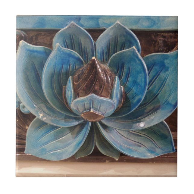 Flower Small (4.25" x 4.25") Ceramic Photo Tile (Front)