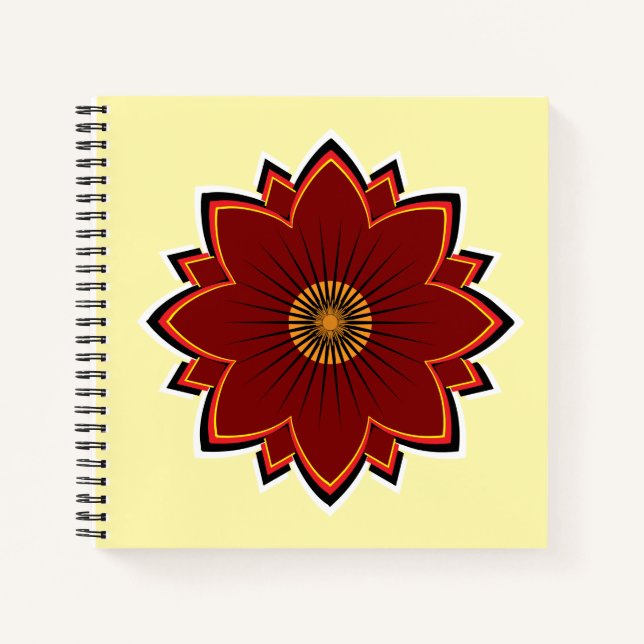 Flower Spiral Bound Book  - Floral Design (Front)