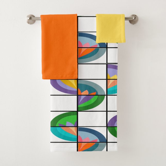 Flower Splits Bath Towel Set (Insitu)