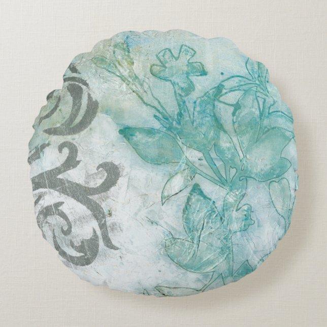 Flower Spray II Round Cushion (Front)
