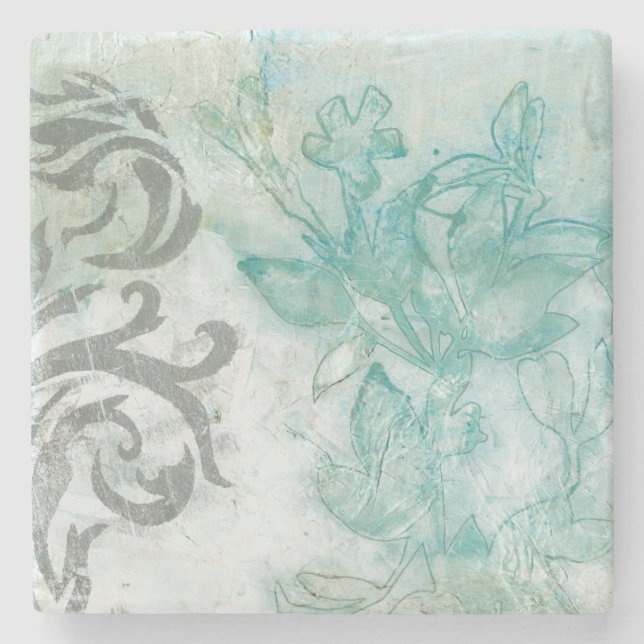 Flower Spray II Stone Coaster (Front)