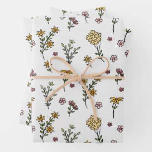 Flower Spring Blooming Floral Seamless Wrapping Paper Sheet