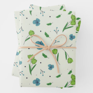 Flower Spring Blooming Floral Seamless Wrapping Paper Sheet