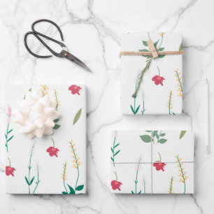 Flower Spring Blooming Floral Seamless Wrapping Paper Sheet