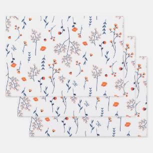 Flower Spring Blooming Floral Seamless Wrapping Paper Sheet
