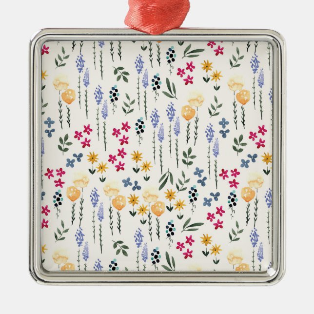 Flower Spring Botanical Floral Metal Tree Decoration (Front)